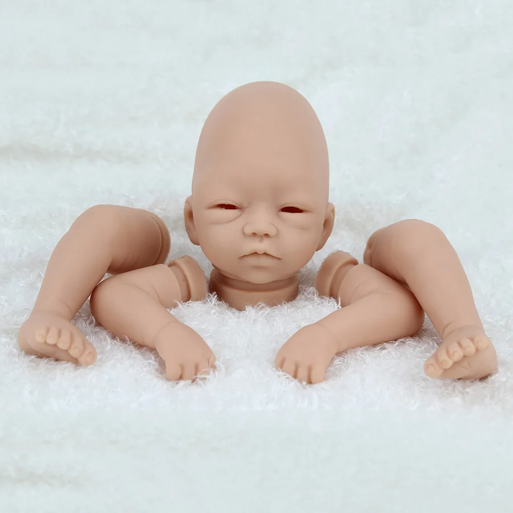

14inch realistic newborn baby doll kits soft vinyl silicone unpainted blank doll kits reborn bebe handmade doll accessories