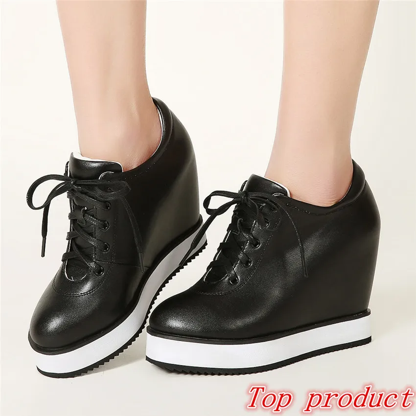 Mocassins Chaussures 34 De Cales Femmes Casual La Plus blanc Cuir Hauteur Appartements Wedge Marche 40 Croissante Noir Plates Taille Véritable rouge En TwTtqI8