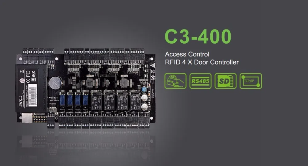 

C3-400 access control board RFID 4*door controller free software control 30,000 log events capacity