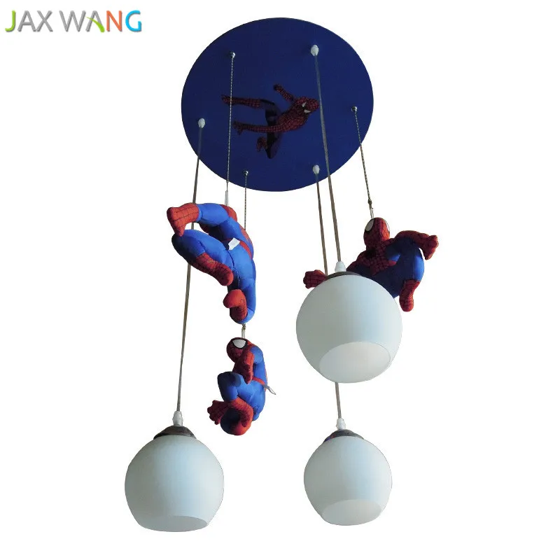 Us 142 54 20 Off Creative Children Room Lamp Cartoon Spider Man Pendant Light Child Theme Restaurant Kindergarten Decor Lighting Indoor Lamp In