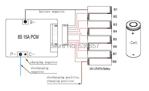 8S 24v lifepo4 батарея BMS 3,2 v ячейка 8S PCM используется для 24V 10a 12a 15a LiFePO4 батарея