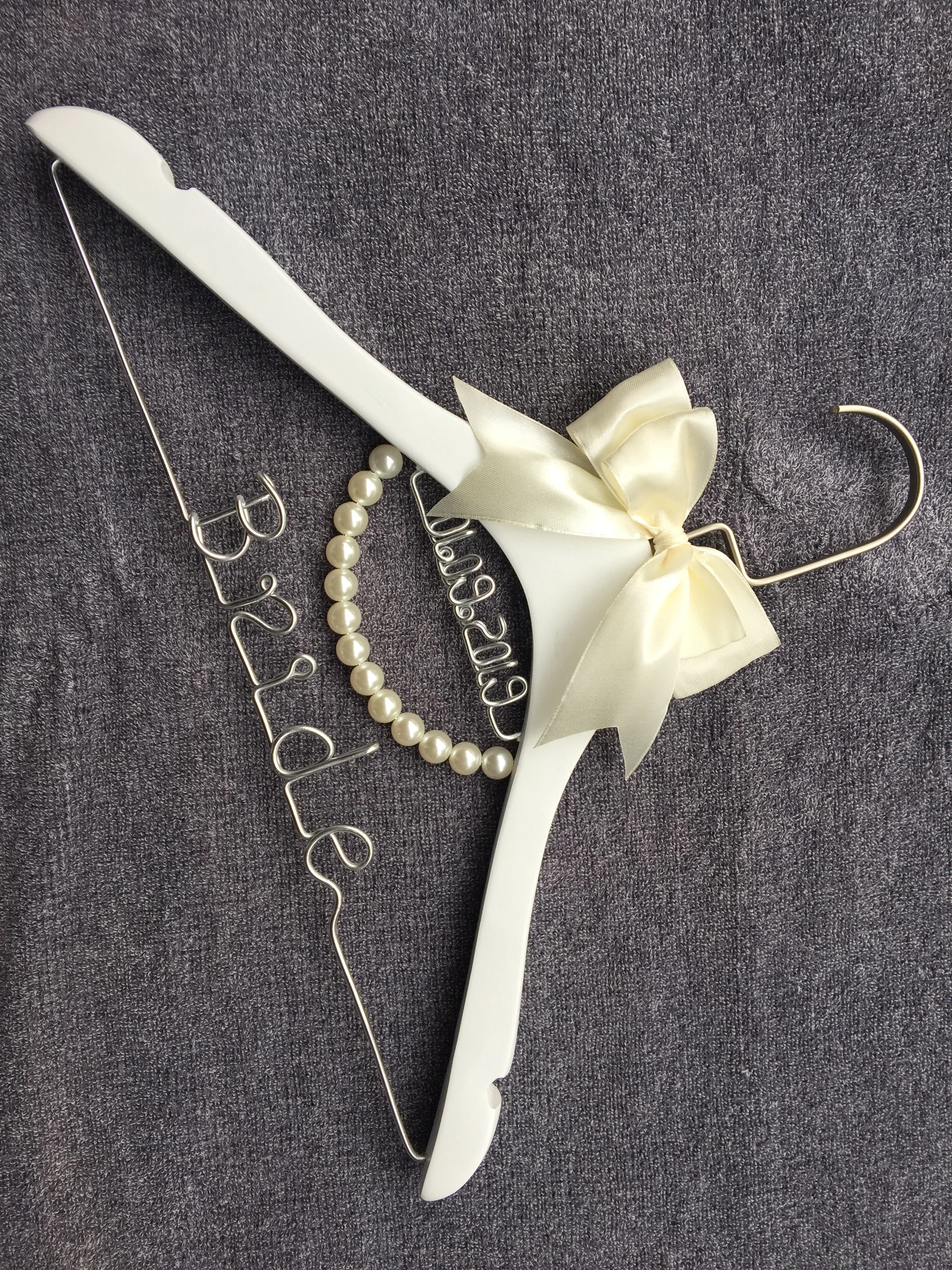 Personalized Wedding Hangers Bride and Groom HANGERS SET, Custom Bridal Dress Hanger Handmade, Bridal Shower Gift Wedding Gift