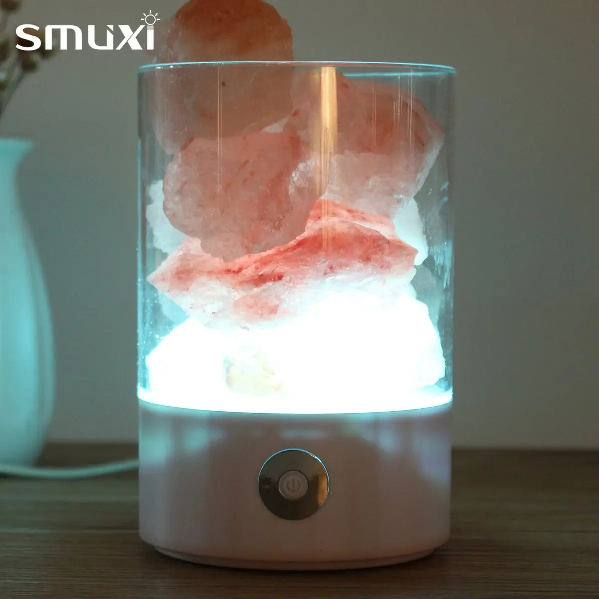 

Smuxi Fashion USB Crystal Salt Night Light Himalayan Rock Salt Lamp Air Purifier Night Light For Home Bedroom Lighting Gifts