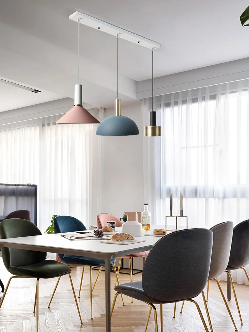 Nordic Simple Pendant Light E27 LED Modern Creative Hanging Lamp DIY Lighting Fixture for Bedroom Living Room Restaurant Bar (2)