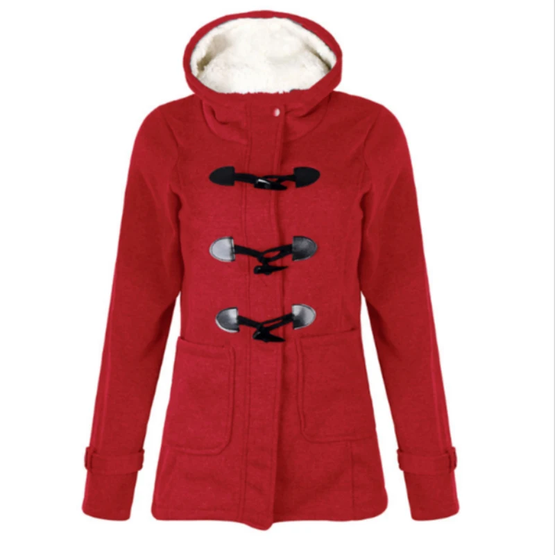 Женская Базовая куртка, пальто, женские парки, длинное пальто с капюшоном, парки, пальто на молнии, верхняя одежда с роговыми пуговицами, casaco feminino 50