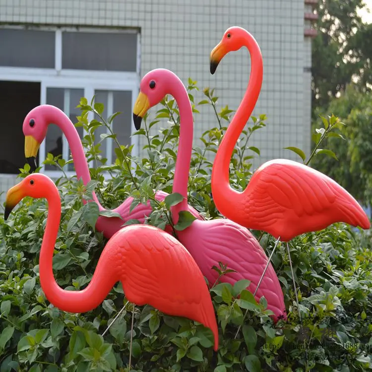 

Red/Rose Plastic Flamingos Garden Accessories Crafts Landscape Home Decor Yard And Lawn Ornament Wedding Jardin Decoration