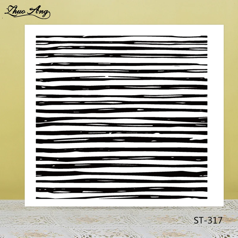 

ZhuoAng Stripe design Transparent Clear Silicone Stamp/Seal for DIY scrapbooking/photo album Decorative clear stamp