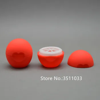 

50pcs 7g Lovely Lip Balm Container Plastic Colorful Lipstick Refillable Bottle DIY Cute Red Ball Heart Lip Balm Packaging Box