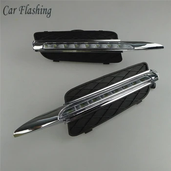 

Car Flashing 2Pcs DRL For BMW X5 E70 2007 2008 2009 2010 Daytime Running Lights Daylight Car LED Fog head Lamp cover