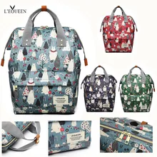 [Новинка] LEQUEEN сумка для подгузников Мини Медведь Лес ручная роспись мультфильм водонепроницаемая сумка для подгузников уход за ребенком дорожный рюкзак сумка для беременных