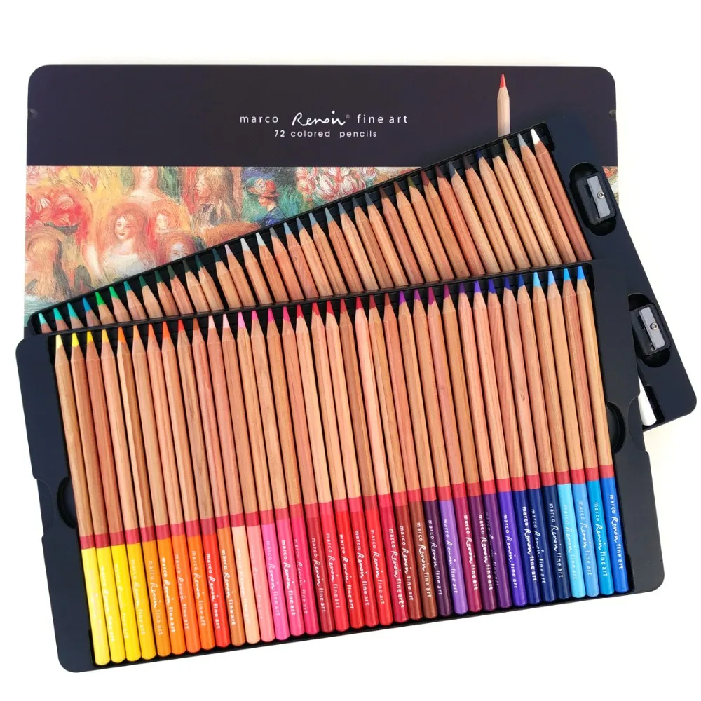 Набор простых карандашей куплю. Марко Ренуар карандаши 72 цвета. Marco Renoir карандаши. Огромный набор карандашей. Профессиональный набор карандашей.