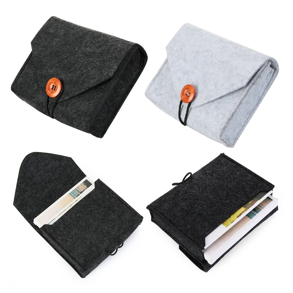 Men Business Coin Purse Earphone USB Date Cable Mouse Storage Bag Money Credit Card ID Holder Felt Pouch Wallet Travel Organizer