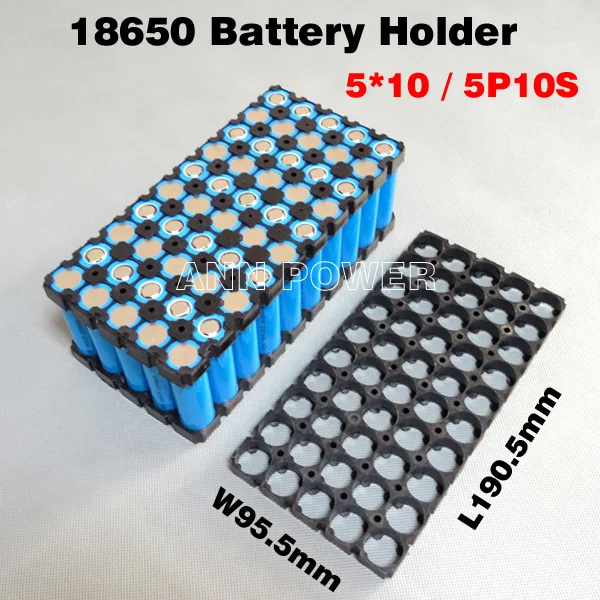 

Free Shipping 5*10 18650 battery holder (integrated) Used for 5P10S 36V 10ah 12Ah 15Ah li-ion battery pack E-bike battery holder