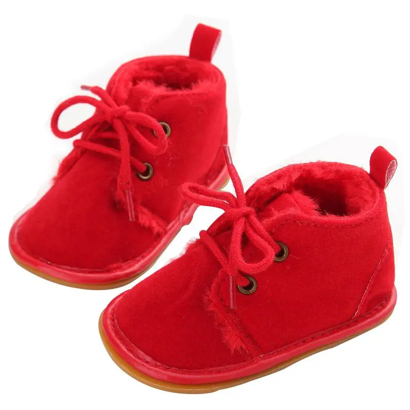 Новинка; зимние меховые ботинки для новорожденных мальчиков и девочек; Теплая обувь; повседневные ботинки с леопардовым принтом для первых шагов; 0-18 месяцев
