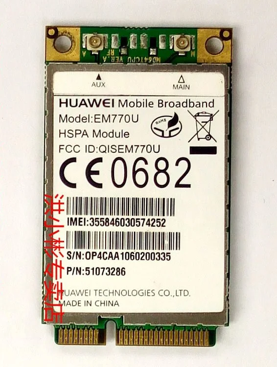 SSEA разблокированный HUAWEI EM770U беспроводной 3g модуль WWAN HSDPA HSUPA GSM EDGE GPRS беспроводной 3g модем Мини карта pci-e