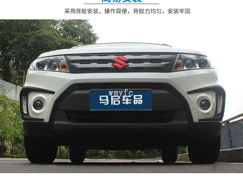 Decorativa para Farol Estilo de Carro Farol de Milha Adesivo para Suzuki Capa Adesiva Dianteiro Peças Abs Plástico Decorativo Case Vitara 2020 2 7 Capa adesiva decorativa para farol dianteiro, 2