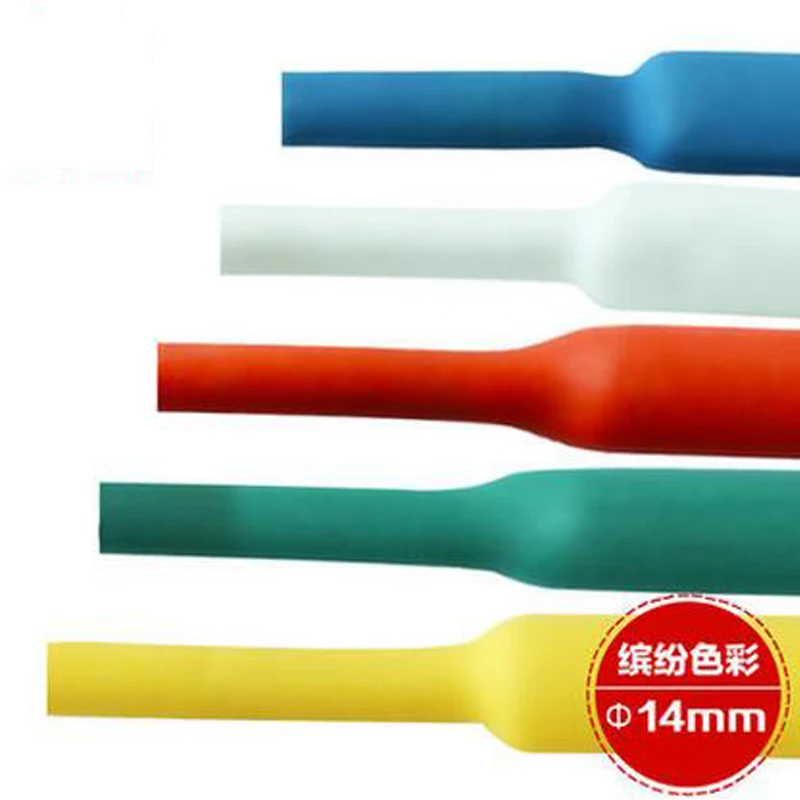 

Free Shipping Quality Assurance 10m/ Roll 1KV 2 Times Contraction 14MM Diameter PE Heat Shrink Tubing Insulating Bush