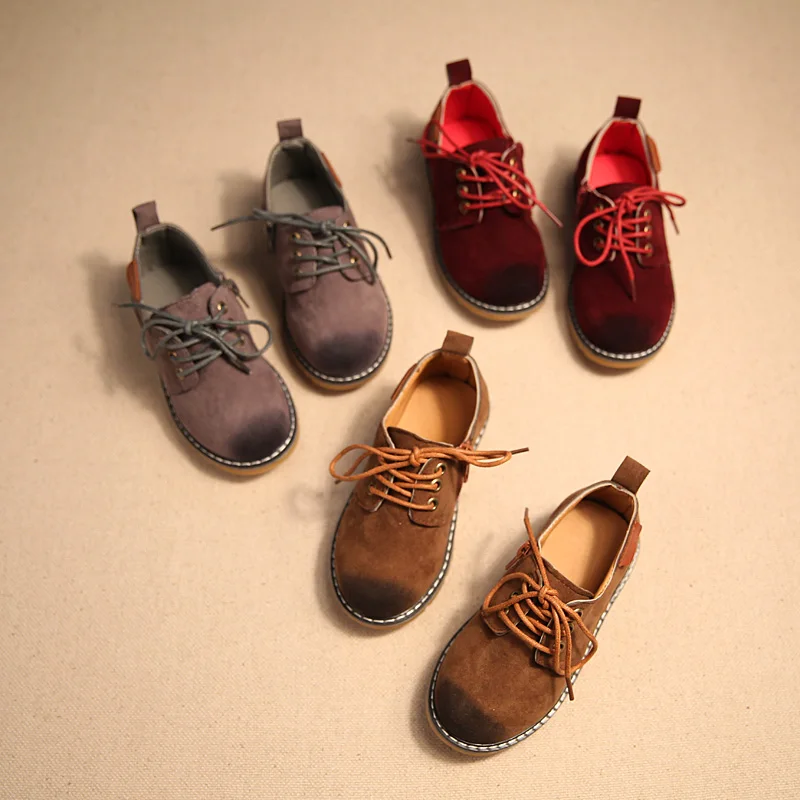 Ботинки martin в стиле ретро; Осенняя коричневая обувь для мальчиков и девочек; нескользящие повседневные Ботинки martin в стиле ретро; популярная коричневая обувь; Size21-36