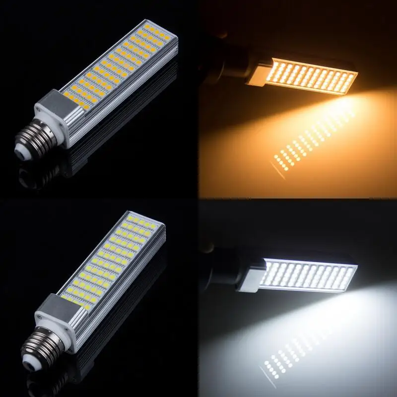 12 Вт Светодиодная лампа PL E27 G24 5050 smd 60 PLC G24d кукурузная 110 в 120 220 230 240 В равная