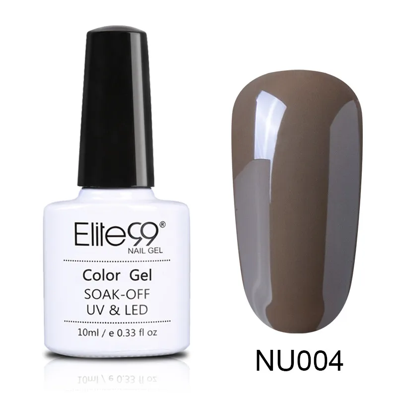 Elite99 10 мл телесный цвет серия лак для ногтей замачиваемый УФ светодиодный гель лак верхнее Базовое покрытие необходимое для дизайна ногтей Дизайн гель лак для ногтей - Цвет: NU004