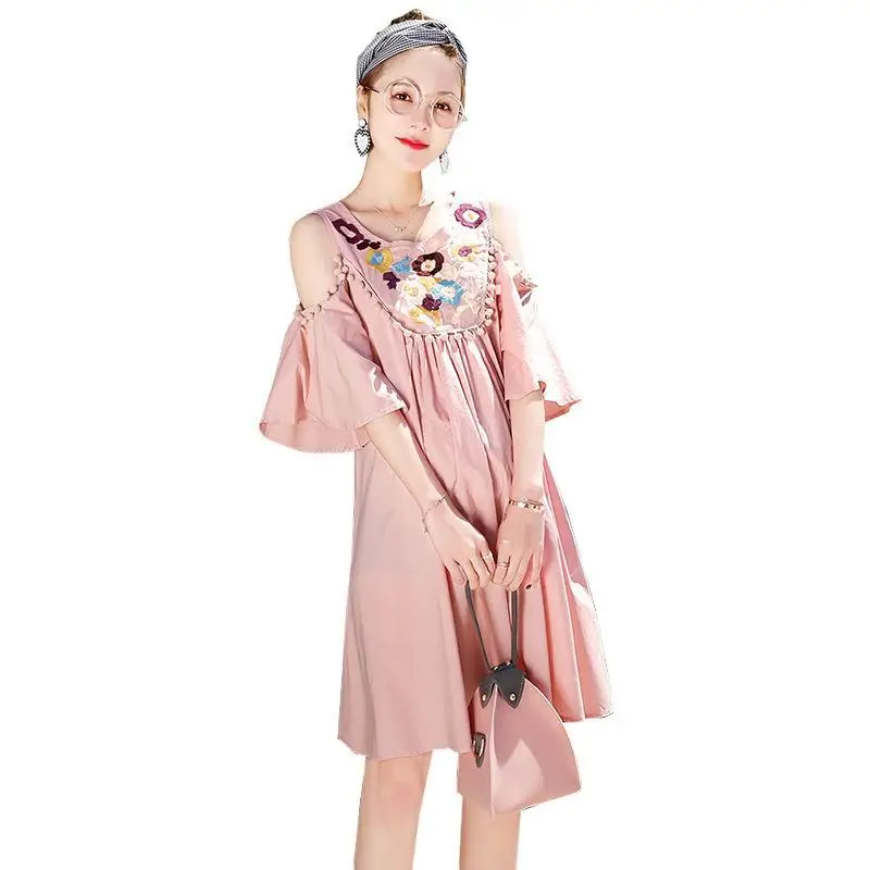 

2019 New Summer Maternity Dress For Photo Shoot Pregnancy Cotton Dress Maternity Dresses Pregnancy Strapless Dress Vestidos L68