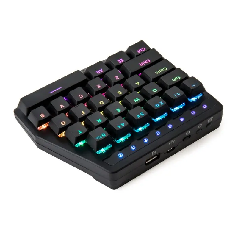 

K1 27 Key Gaming Keyboard Bluetooth RGB Single Hand Mechanical Keyboard for PUBG LOL