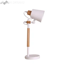 Новые творческие деревянные настольные лампы Настольная лампа современные промышленные исследования спальни гостиной прикроватная лампа для чтения украшения