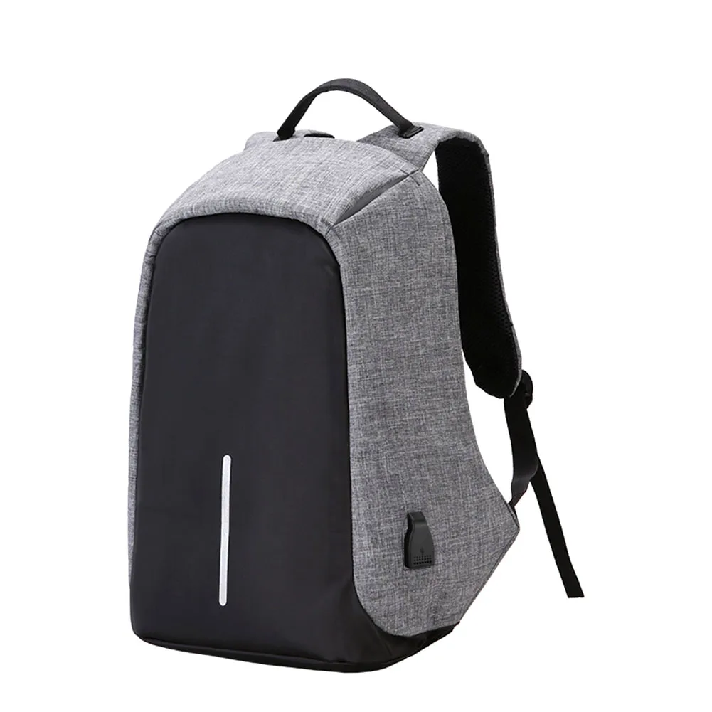 Новые поступления, прочные взрослые противоугонные сумки для ноутбука, документов, города, пробежки с USB зарядным портом, открытый S порт, рюкзак для хранения - Цвет: Grey