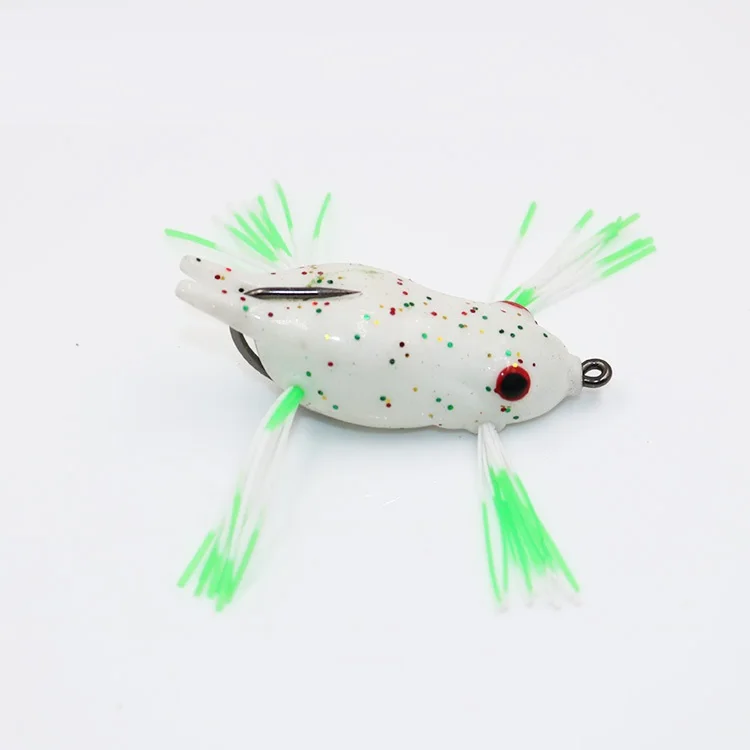 7g Fishing Lures Treble Hooks Topwater Ray Frog Minnow Bait Crankbait Wobblers 3D Eyes Fishing Tackle