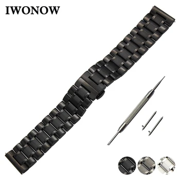 

Stainless Steel Watch Band 22mm for Asus ZenWatch 1 2 Men WI500Q WI501Q Quick Release Strap Butterfly Buckle Wrist Belt Bracelet