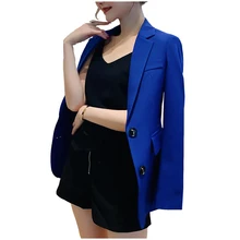 Новинка, повседневные женские блейзеры и куртки, однобортное пальто, женский костюм,, Элегантный женский пиджак, Одноцветный, размера плюс, верхняя одежда, топы