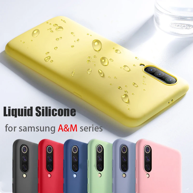 1000 шт. роскошный Жидкая силиконовая защитная крышка для samsung M10 M20 M30 A10 A20 A30 A40 A50 A70