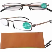 R12001 легкий двойной Цвет Очки для чтения для женщин W/замша Материал чехол