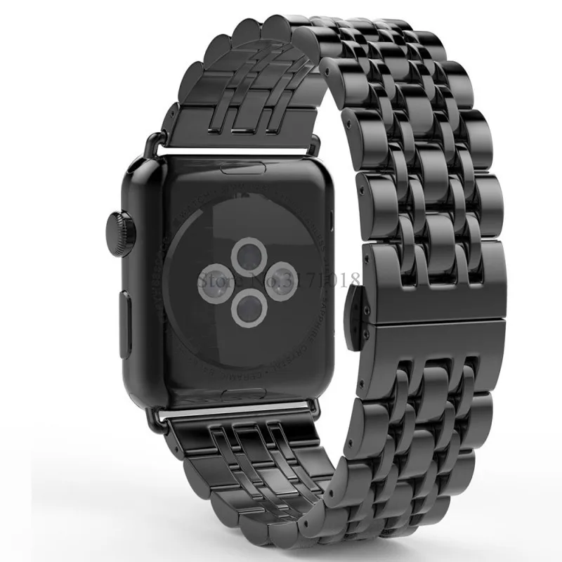 

Stainless Steel Bracelet for Apple Watch band Butterfly Buckle Metal Strap 40mm 44mm 38mm/42mm Metal Link Strap Series 4 3 2 1