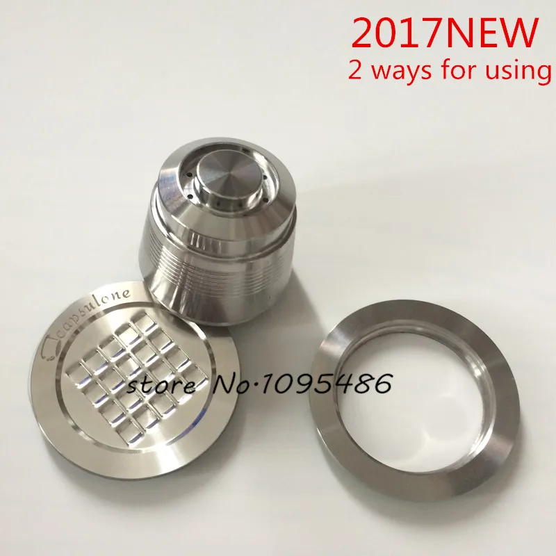 new arrive/2 way use/free shipping Capsulone Stainless Steel Metal capsule compatibke Nespresso coffee Machine