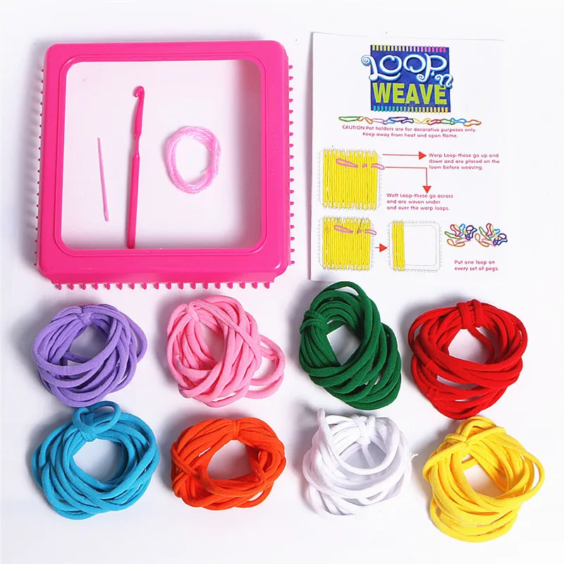 Craft Loops Weaving Loom Toy Yarn Craft Kids Learning Educational Toys Knitting Machine Weaving Knit Loom For Bag DIY Craft Tool (7)