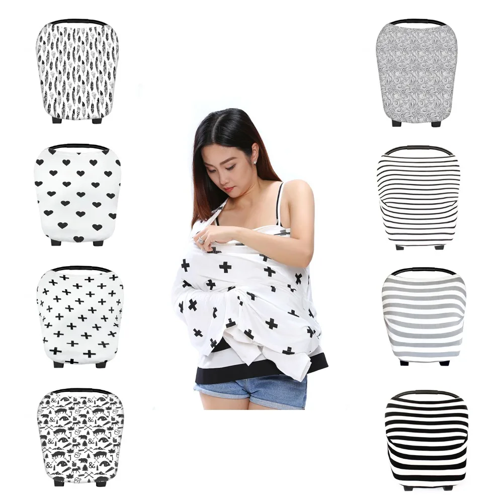 Chair-Covers-for-Baby-Cotton-Stripe-Breastfeeding-Nursing-Cover-Multi-Use-Baby-Stroller-Cover-Car-Seat