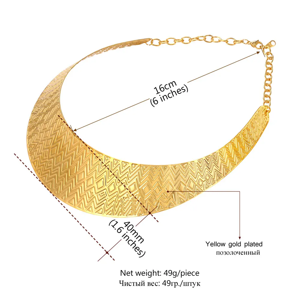 U7 Позолоченный /Стальный Чокер Женщины Ожерелье Воротник Ювелирные Изделия Оптом Женские Чокеры N555