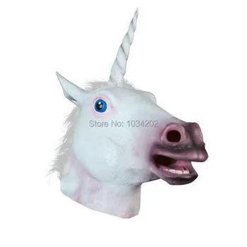 

Halloween Animal Mask Latex Unicorn Mask Adult One Size fits all Costume mask Free Shipping
