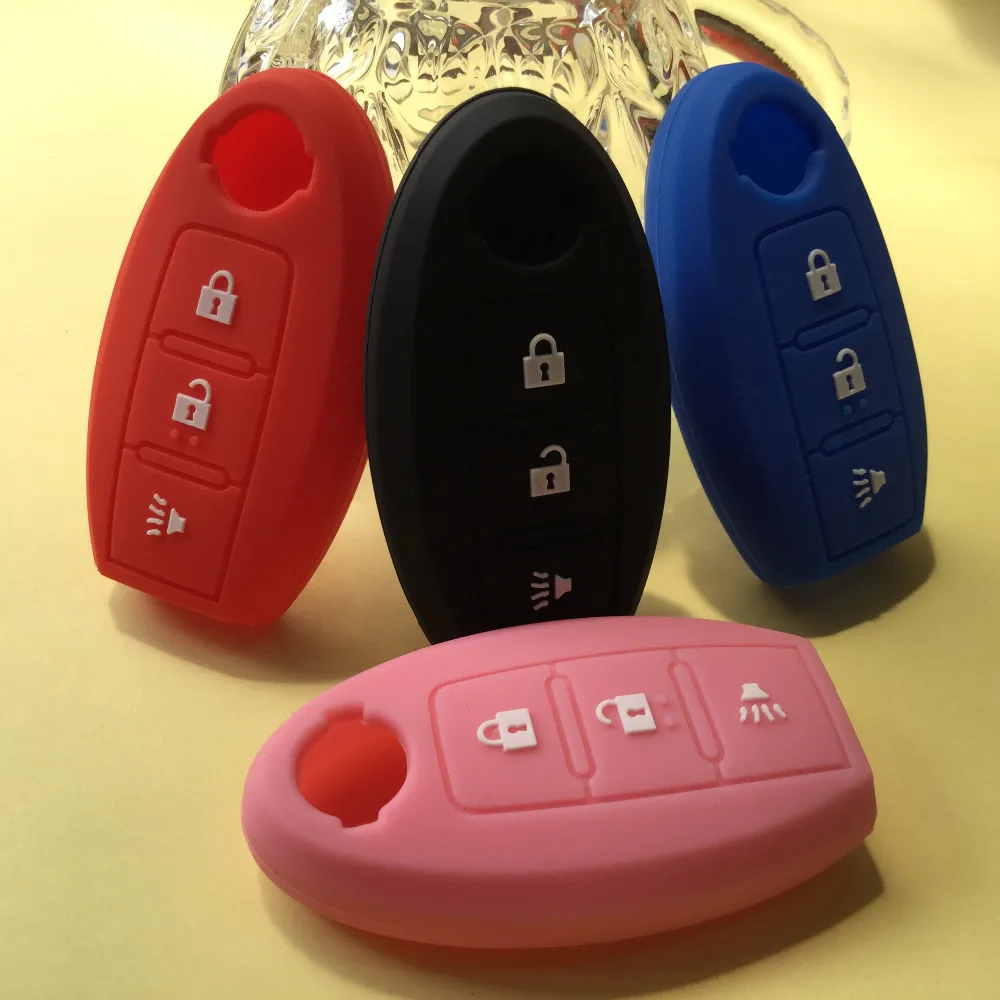 3Button Smart Remote Key Shell Silicon Holder Protector For Nissan