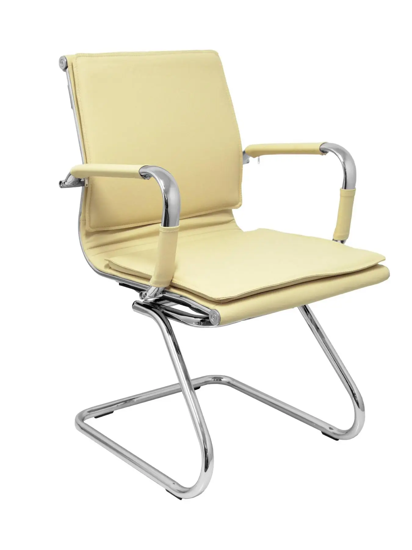 Office's Armchair Ergonomic confidante/waiting with skate Chrome-up seat and backstop upholstered in similpiel color ne