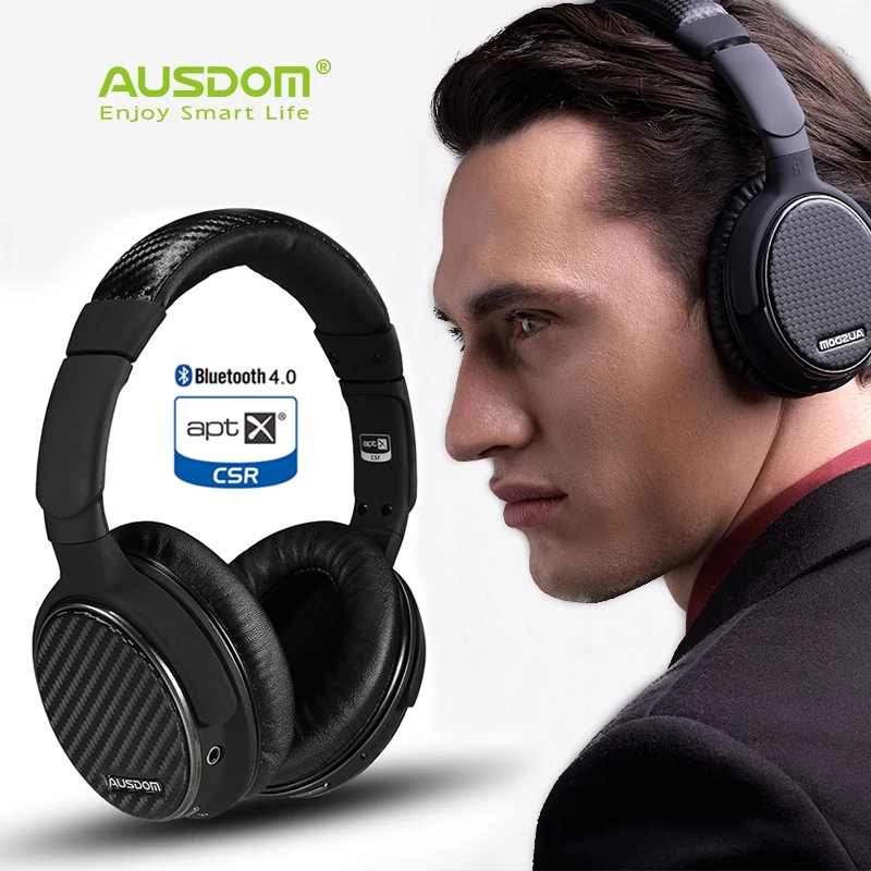 Ausdom M05 aptX Беспроводной наушники глубокий бас гарнитура Bluetooth с микрофоном удобные