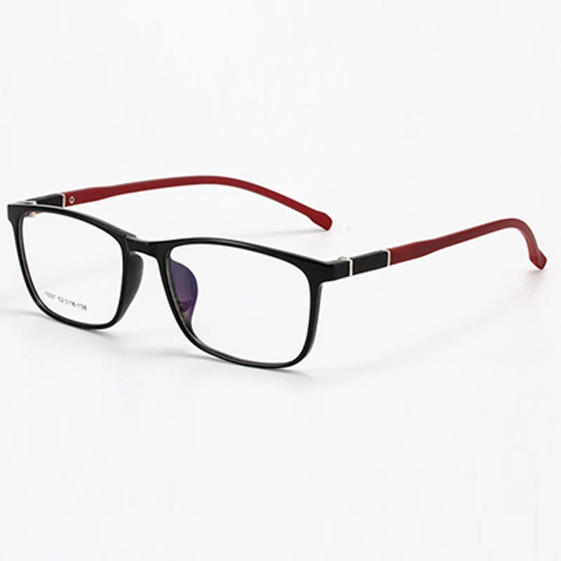 SOZOTU очки оправа для мужчин и женщин очки для работы за компьютером оптические рецептурные студенческие TR90 очки оправа для мужчин прозрачные линзы QF199 - Цвет оправы: QF199-Black Red