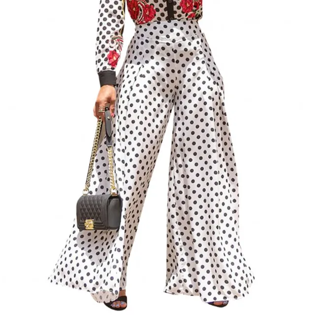 Buy Zmvkgsoa Polka Dot Wide Leg Pants Casual High