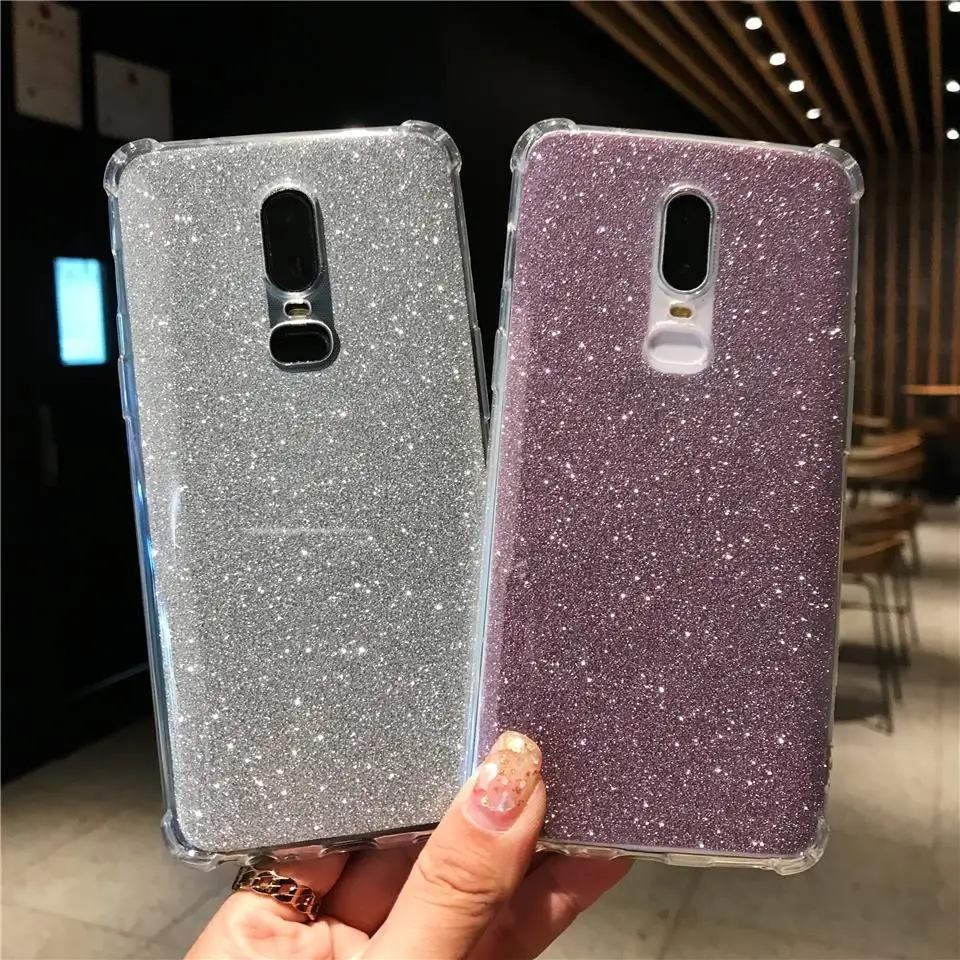 Антидетонационных блеск 2 в 1 силиконовый чехол для OnePlus 6 5 т Nokia 2018 7 Plus 8 обложка Meizu