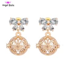 Ароматерапия серьги CZ Бабочка Дизайн серьги-гвоздики аромат эфирное масло медальон ювелирные изделия для женщин подарок 16 мм EL-003