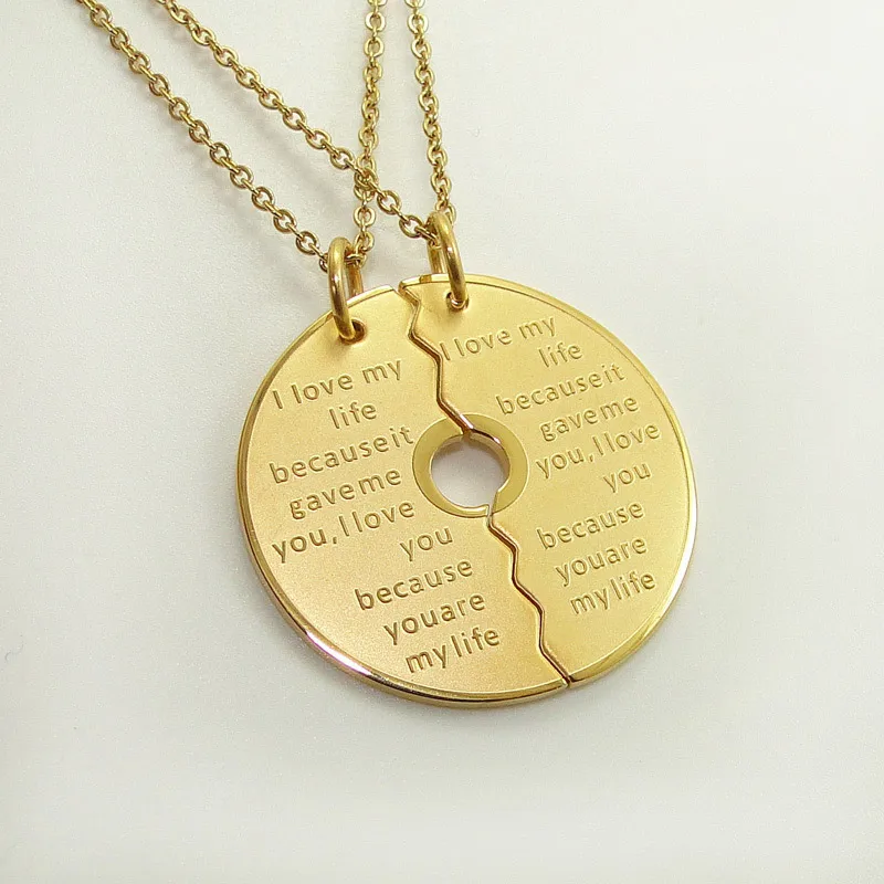 Couple Dumbbell Plate Pendant 2