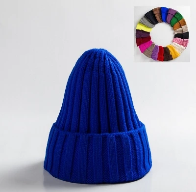 Toivotukasia русская осенне-зимняя вязаная шапка с застежкой сзади, Женская Модная элегантная женская шапка - Цвет: blue 7603