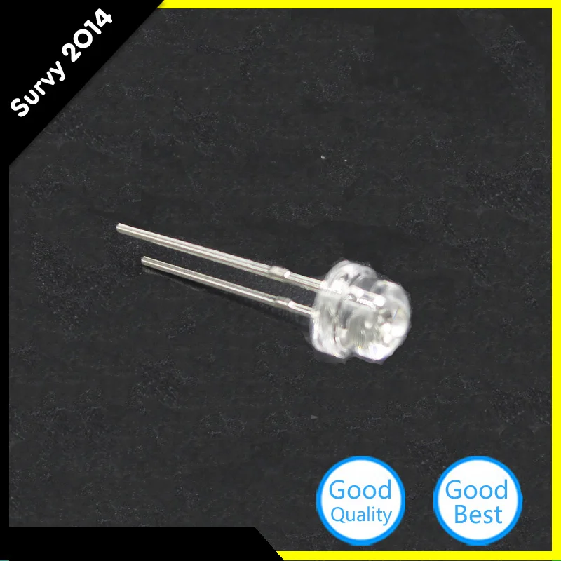 

100pcs F5 5mm Orange Straw Hat Superbright LED Light GOOD QUALITY