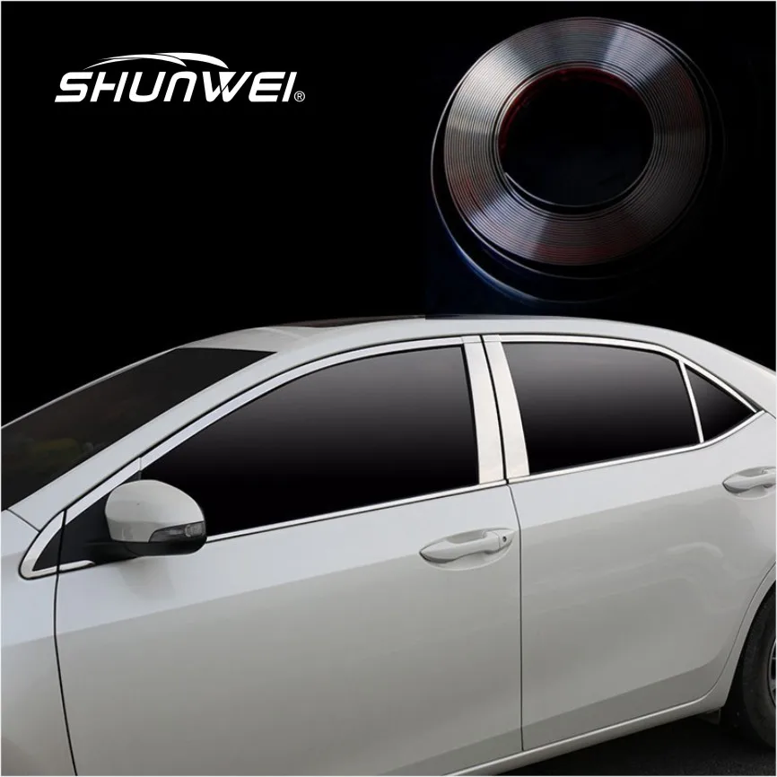 6 30mm X15m Car Chrome Styling Sticker Moulding Trim Strip